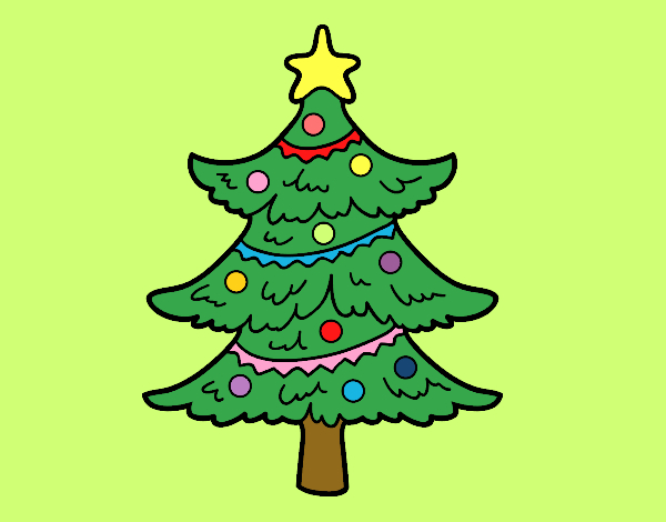 Árbol de navidad decorado