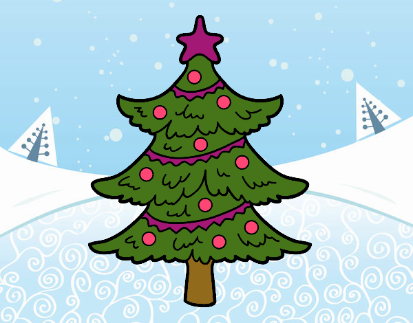 Dibujo Árbol de navidad decorado pintado por KeylaMary