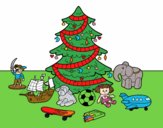 Dibujo Árbol de Navidad y juguetes pintado por santy15