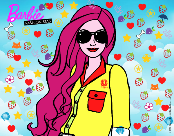 Dibujo Barbie con gafas de sol pintado por randilidhh