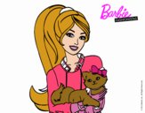 Dibujo Barbie con su linda gatita pintado por Amanda2002