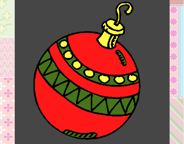 Dibujo Bola de navidad pintado por camisho