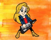 Dibujo Chica tocando el keytar pintado por Laia543