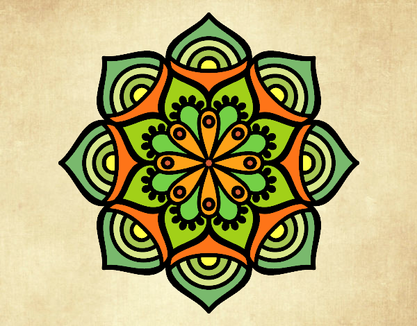 Dibujo Mandala crecimiento exponencial pintado por yoanna3012