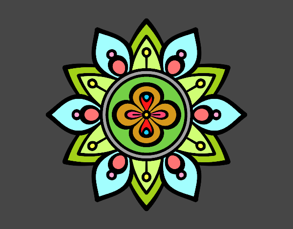 Dibujo Mandala flor de loto pintado por Stefania12