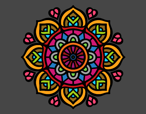 Dibujo Mandala para la concentración mental pintado por Stefania12