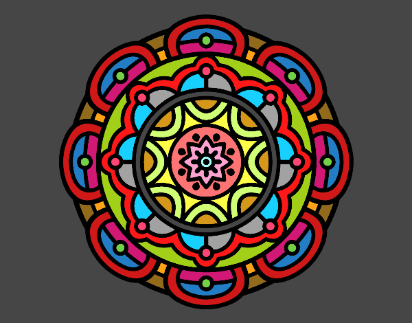Dibujo Mandala para la relajación mental pintado por Stefania12