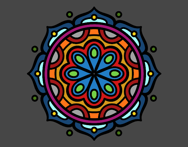 Dibujo Mandala para meditar pintado por Stefania12