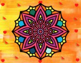 Dibujo Mandala simetría sencilla pintado por PalomaCano