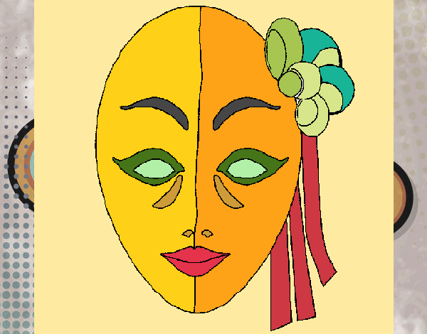 Dibujo Máscara italiana pintado por yoanna3012