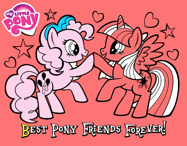 Dibujo Mejores Pony Amigas para siempre pintado por Javiercris