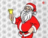 Dibujo Papá Noel con campana pintado por santy15