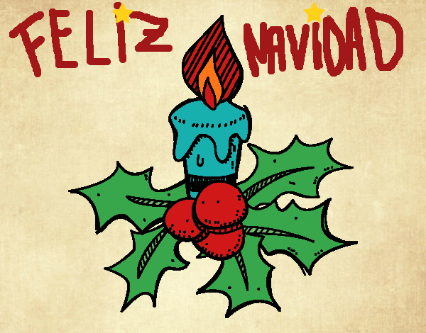 Dibujo Una vela de Navidad pintado por CoriBorges