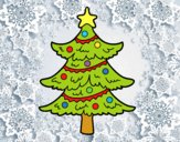 Dibujo Árbol de navidad decorado pintado por camila2016