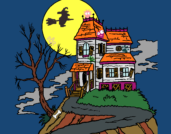 Casa Encantada En Noche De Brujas