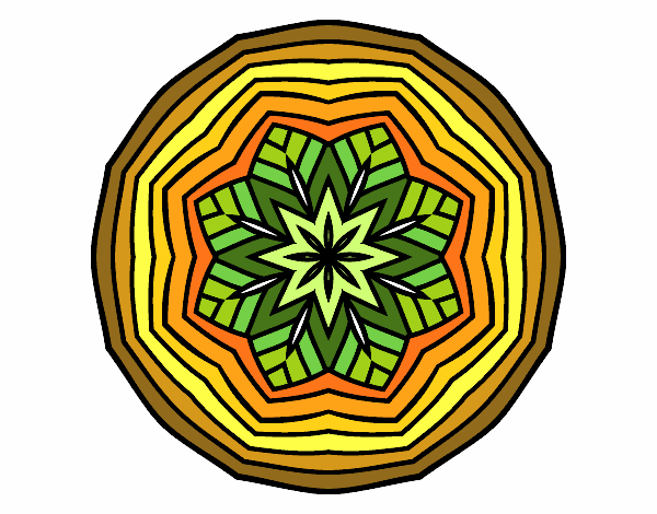 Dibujo Mandala cenital pintado por silviajudi