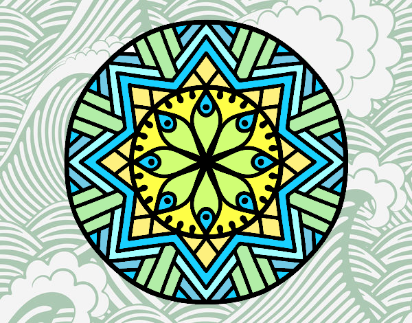 Dibujo Mandala flor de bambú pintado por Camy28