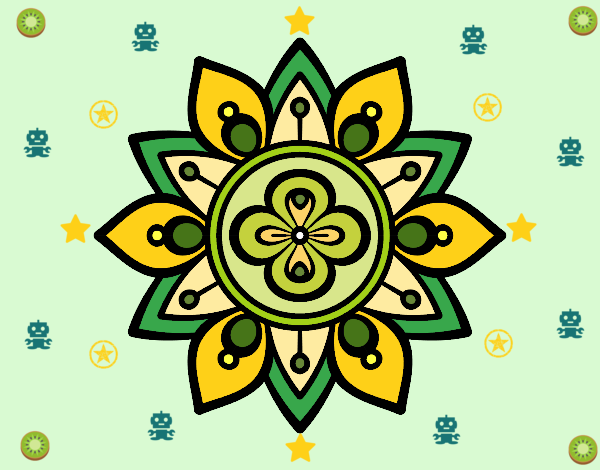 Dibujo Mandala flor de loto pintado por yoanna3012