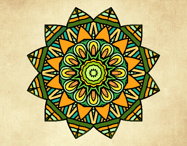Dibujo Mandala frutal pintado por yoanna3012