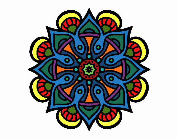 Dibujo Mandala mundo árabe pintado por ANTOI
