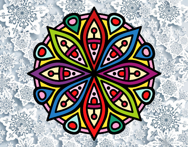 Dibujo Mandala para la concentración pintado por camila2016