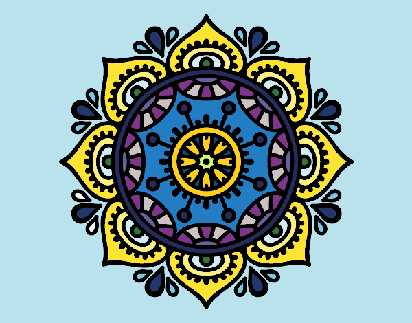 Dibujo Mandala para relajarse pintado por Vibrio88