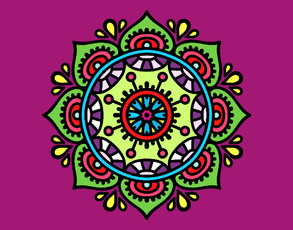 Dibujo Mandala para relajarse pintado por rosii