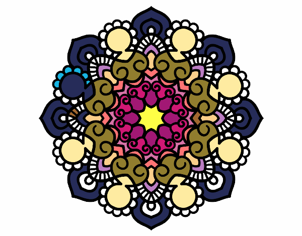 Dibujo Mandala reunión pintado por luisianyel