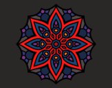 Dibujo Mandala simetría sencilla pintado por Vibrio88