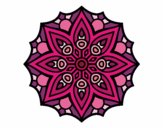 Dibujo Mandala simetría sencilla pintado por rrevel