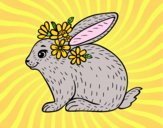 Dibujo Conejo primaveral pintado por Valeria18