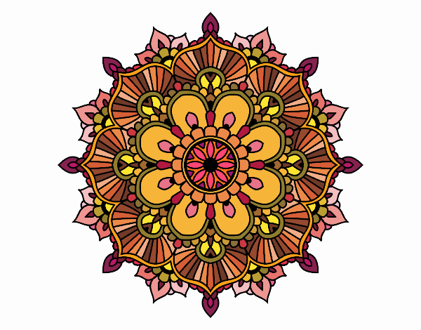 Dibujo Mandala destello floral pintado por Vibrio88