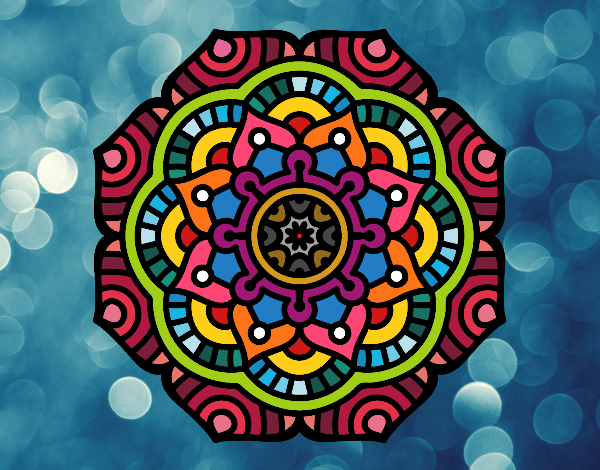 Dibujo Mandala flor conceptual pintado por Vibrio88
