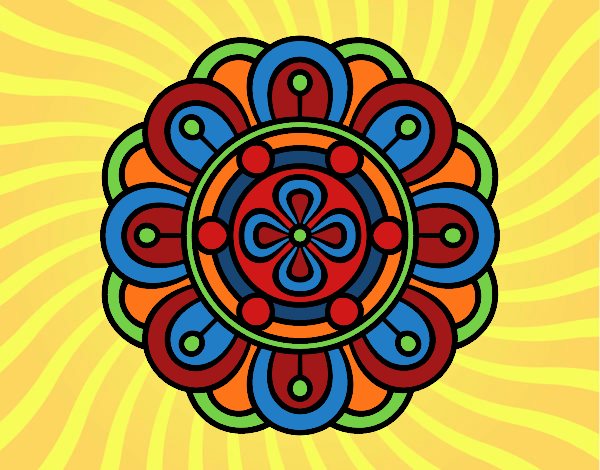 Dibujo Mandala flor creativa pintado por JOSEMG