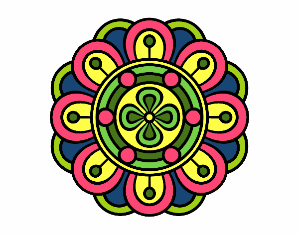 Dibujo Mandala flor creativa pintado por mabel88