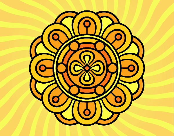 Dibujo Mandala flor creativa pintado por Vibrio88