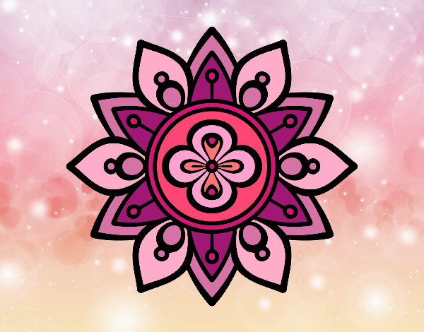 Dibujo Mandala flor de loto pintado por Vibrio88