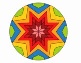 Dibujo Mandala mosaico estrella pintado por Vibrio88