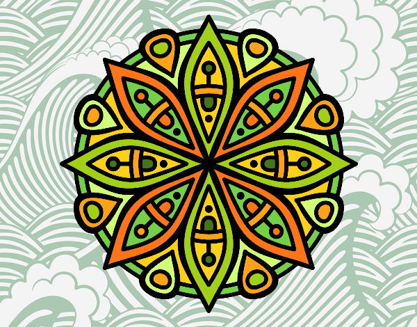 Dibujo Mandala para la concentración pintado por JOSEMG