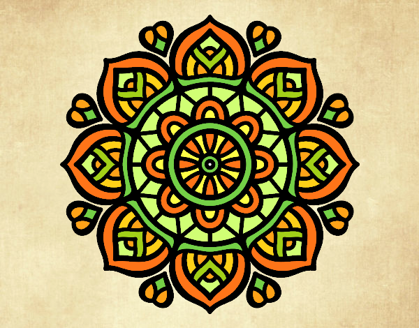 Dibujo Mandala para la concentración mental pintado por JOSEMG