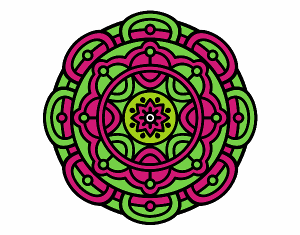 Dibujo Mandala para la relajación mental pintado por mabel88