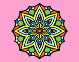 Dibujo Mandala simetría sencilla pintado por JOSEMG