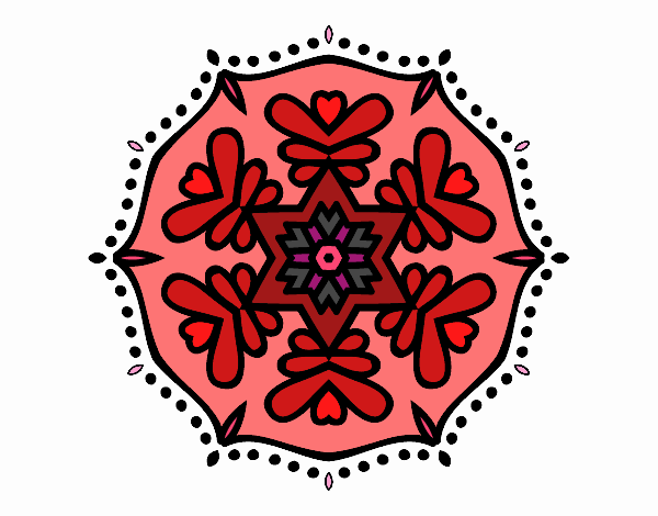 Dibujo Mandala simétrica pintado por Vibrio88