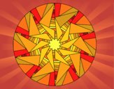Dibujo Mandala sol triangular pintado por Vibrio88