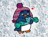Dibujo Pingüino con caramelo pintado por ignacio12