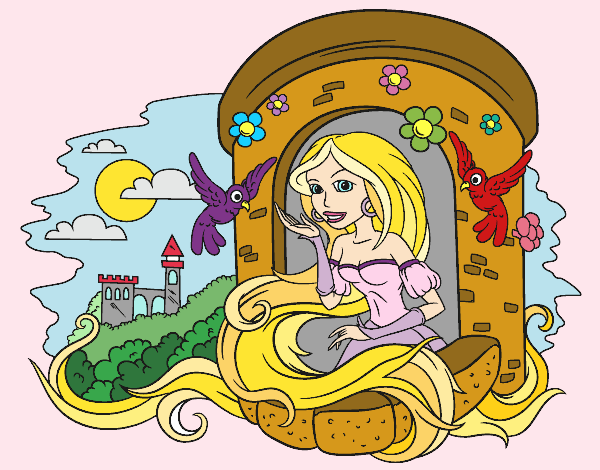 Dibujo Princesa Rapunzel pintado por yunueth00