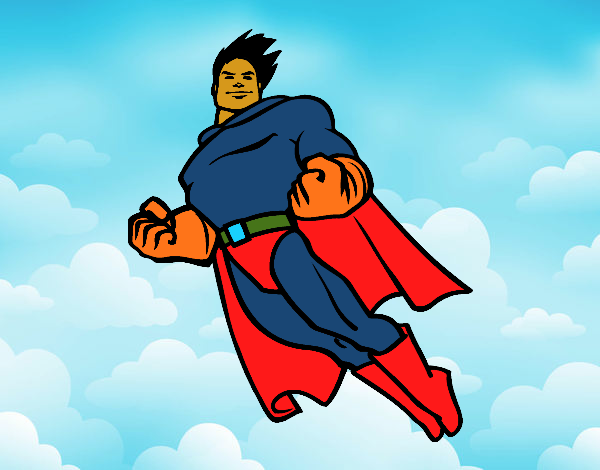 Dibujo Superman volando pintado por ignacio12
