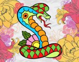 Dibujo Tatuaje de cobra pintado por Laia543