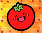 Dibujo Tomate sonriente pintado por esrellita