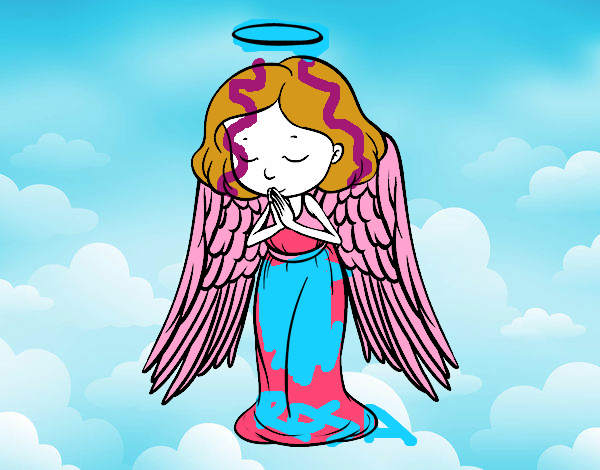 Dibujo Un ángel orando pintado por sheyla9